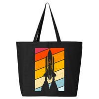 Retro Space Rocket Launch 25L Jumbo Tote