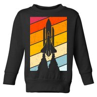 Retro Space Rocket Launch Toddler Sweatshirt