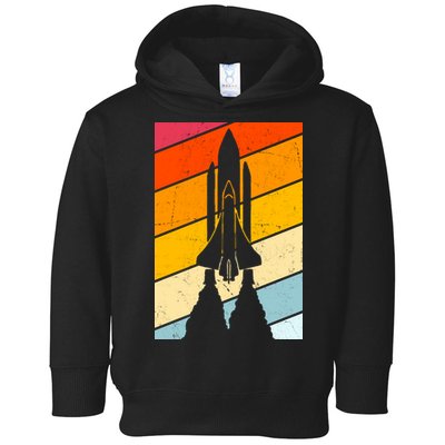 Retro Space Rocket Launch Toddler Hoodie