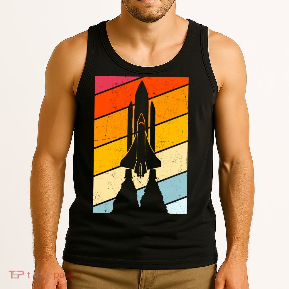 Retro Space Rocket Launch Tank Top