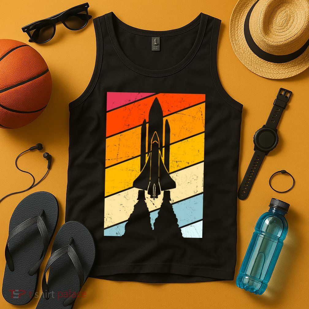 Retro Space Rocket Launch Tank Top