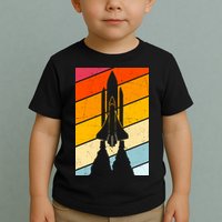 Retro Space Rocket Launch Toddler T-Shirt