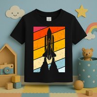 Retro Space Rocket Launch Toddler T-Shirt