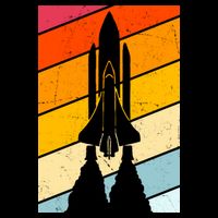 Retro Space Rocket Launch Toddler T-Shirt
