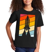 Retro Space Rocket Launch Kids T-Shirt