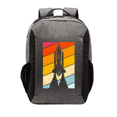 Retro Space Rocket Launch Vector Backpack