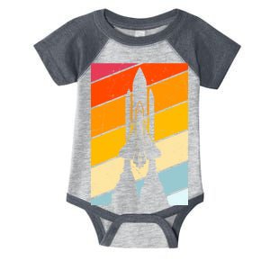 Retro Space Rocket Launch Infant Baby Jersey Bodysuit