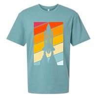 Retro Space Rocket Launch Sueded Cloud Jersey T-Shirt