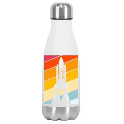 Retro Space Rocket Launch Stainless Steel Insulated Water Bottle