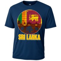 Retro Sri Lanka Emblem Cooling Performance Crew T-Shirt