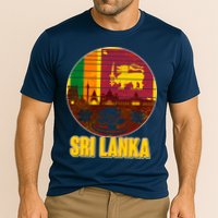 Retro Sri Lanka Emblem Cooling Performance Crew T-Shirt