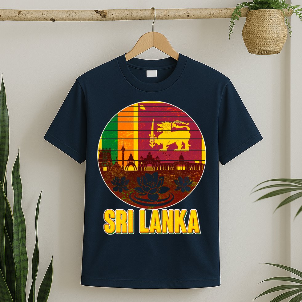 Retro Sri Lanka Emblem T-Shirt