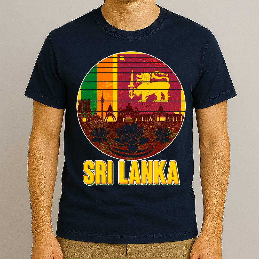 Retro Sri Lanka Emblem T-Shirt