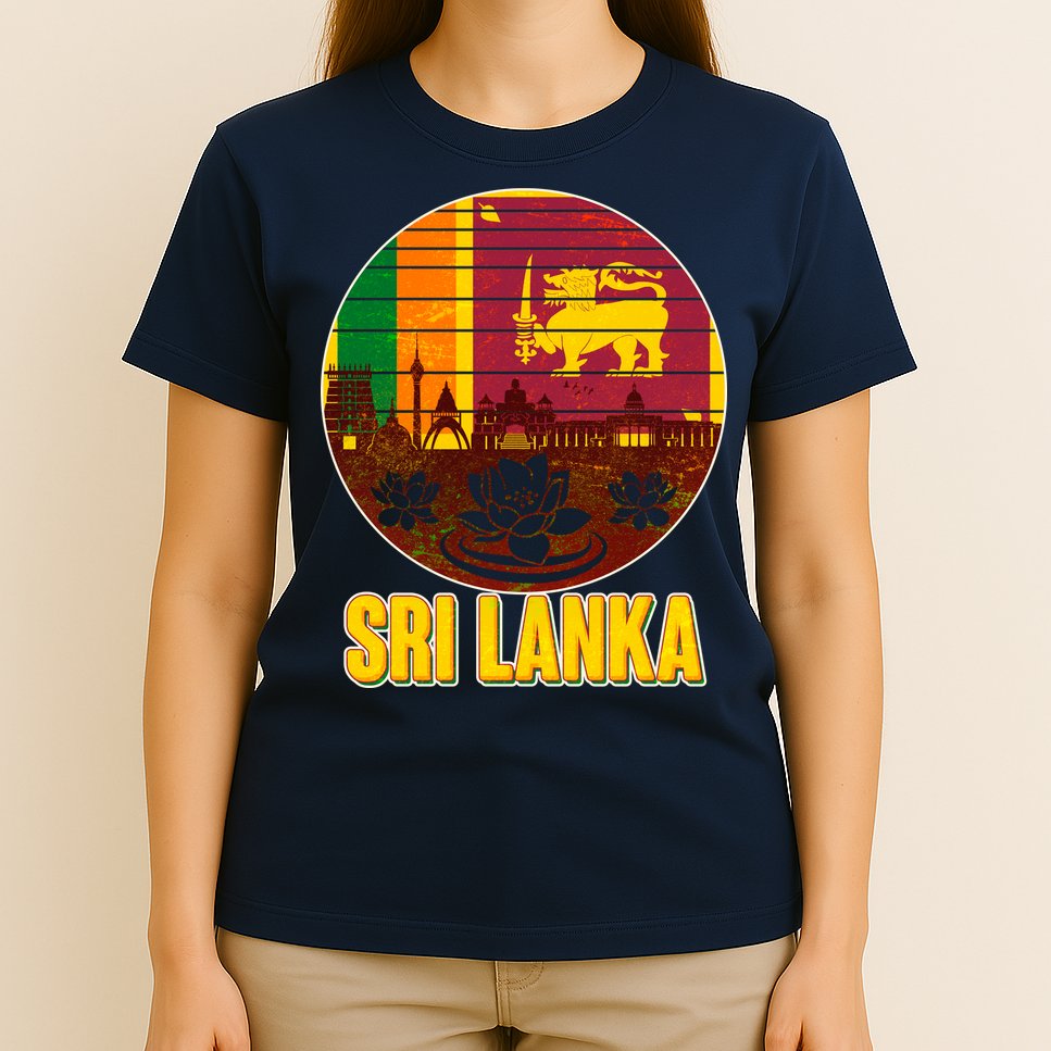 Retro Sri Lanka Emblem T-Shirt