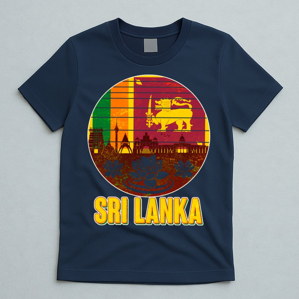 Retro Sri Lanka Emblem T-Shirt