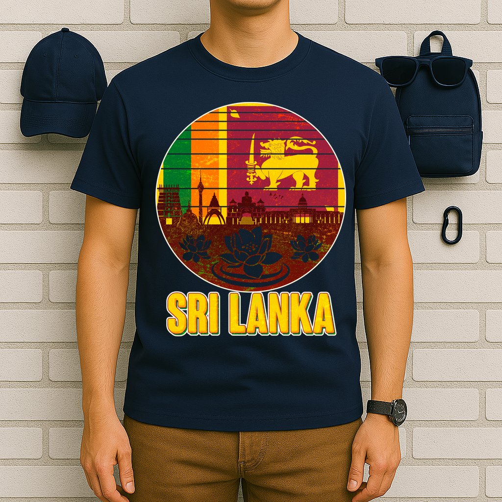 Retro Sri Lanka Emblem T-Shirt