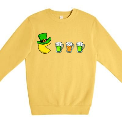 Retro St. Patrick's Day Drinking Game Premium Crewneck Sweatshirt