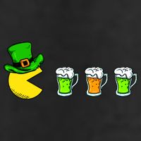 Retro St. Patrick's Day Drinking Game Garment-Dyed Fleece Hoodie