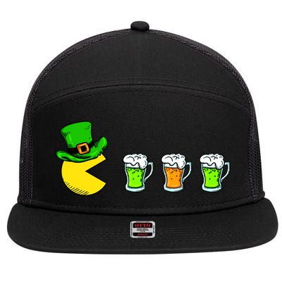 Retro St. Patrick's Day Drinking Game 7 Panel Mesh Trucker Snapback Hat
