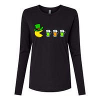 Retro St. Patrick's Day Drinking Game Womens Cotton Relaxed Long Sleeve T-Shirt