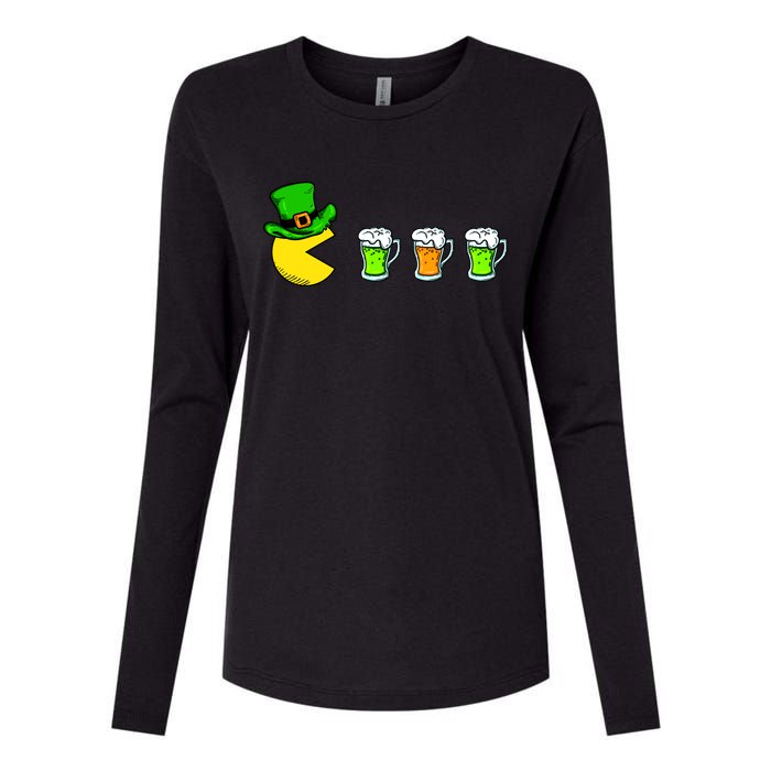 Retro St. Patrick's Day Drinking Game Womens Cotton Relaxed Long Sleeve T-Shirt