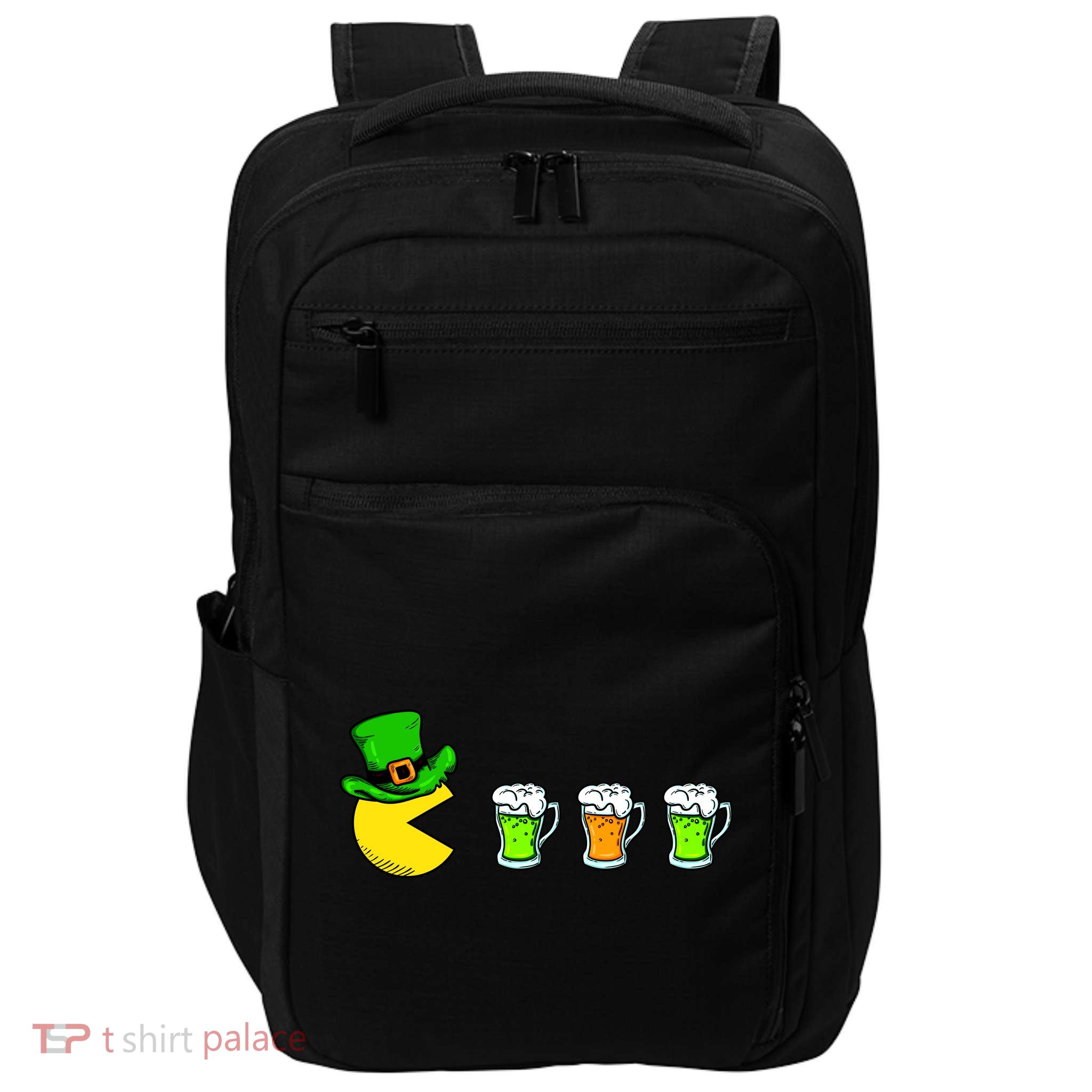 Retro St. Patrick's Day Drinking Game Impact Tech Backpack