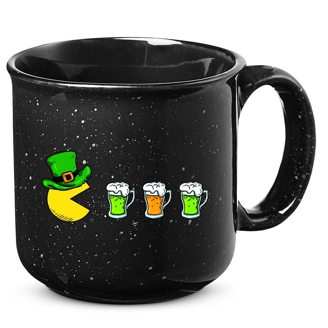 Retro St. Patrick's Day Drinking Game 15oz Campfire Ceramic Mug