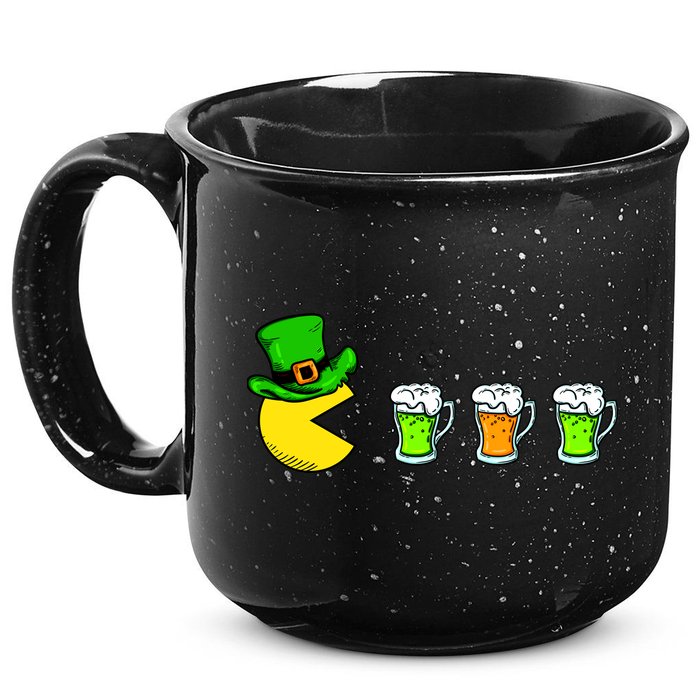 Retro St. Patrick's Day Drinking Game 15oz Campfire Ceramic Mug