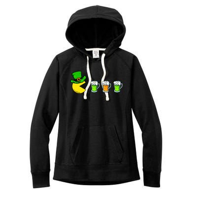 Retro St. Patrick's Day Drinking Game Women's Fleece Hoodie