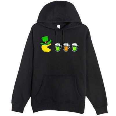 Retro St. Patrick's Day Drinking Game Premium Pullover Hoodie