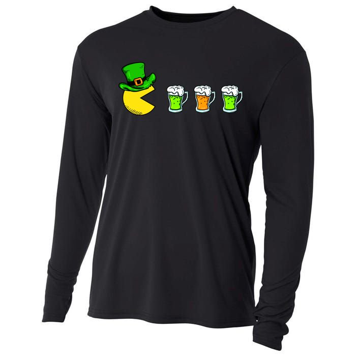 Retro St. Patrick's Day Drinking Game Cooling Performance Long Sleeve Crew