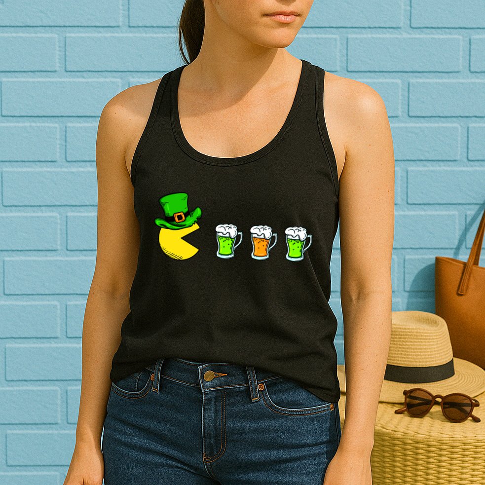 Retro St. Patrick's Day Drinking Game Womens Tank Top