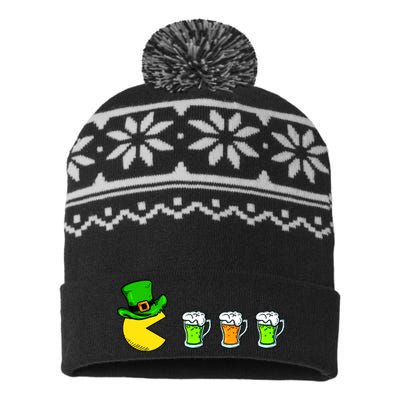 Retro St. Patrick's Day Drinking Game USA-Made Snowflake Beanie