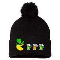 Retro St. Patrick's Day Drinking Game Pom Pom 12in Knit Beanie