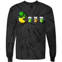 Retro St. Patrick's Day Drinking Game Tie-Dye Long Sleeve Shirt