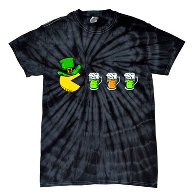 Retro St. Patrick's Day Drinking Game Tie-Dye T-Shirt