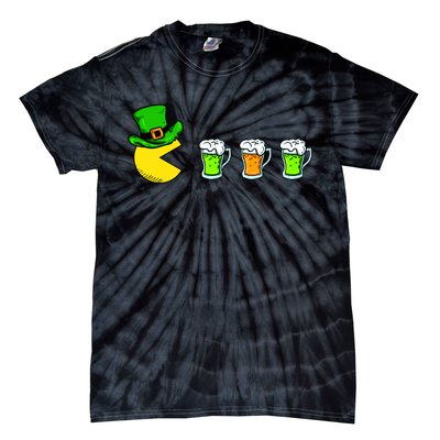 Retro St. Patrick's Day Drinking Game Tie-Dye T-Shirt