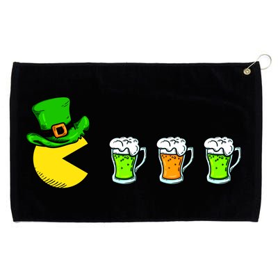 Retro St. Patrick's Day Drinking Game Grommeted Golf Towel