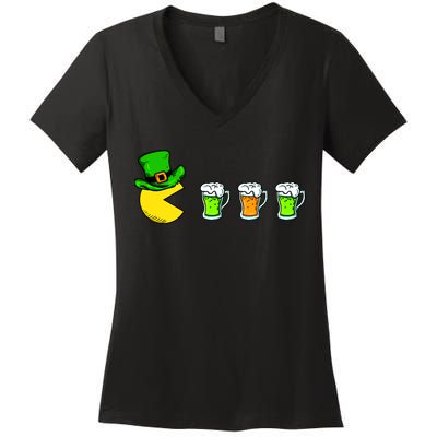 Retro St. Patrick's Day Drinking Game Women's V-Neck T-Shirt