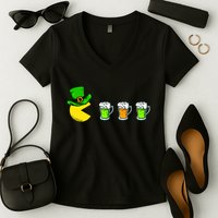 Retro St. Patrick's Day Drinking Game Women's V-Neck T-Shirt