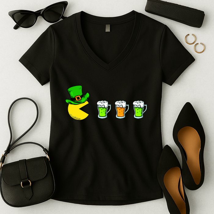 Retro St. Patrick's Day Drinking Game Women's V-Neck T-Shirt