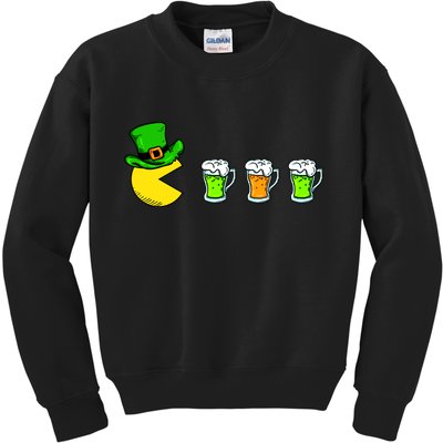 Retro St. Patrick's Day Drinking Game Kids Sweatshirt