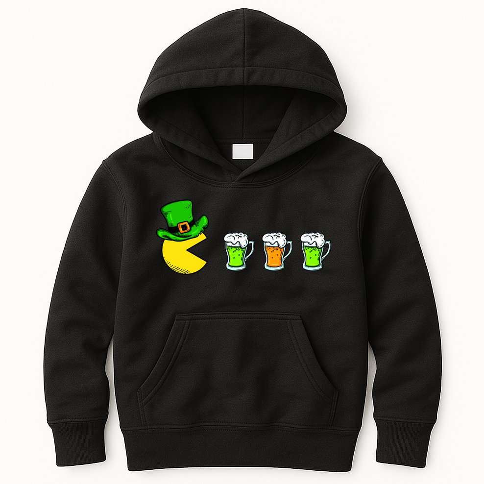 Retro St. Patrick's Day Drinking Game Kids Hoodie