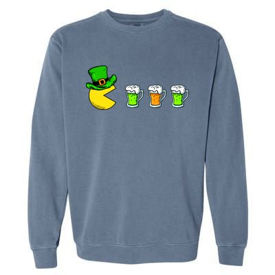 Retro St. Patrick's Day Drinking Game Garment-Dyed Sweatshirt