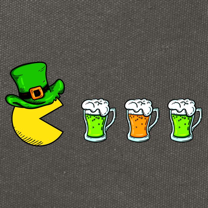 Retro St. Patrick's Day Drinking Game Cotton Canvas Backpack