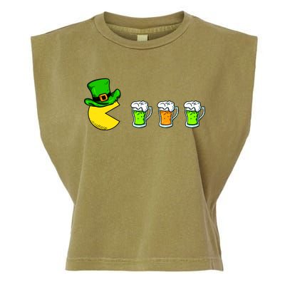 Retro St. Patrick's Day Drinking Game Garment-Dyed Women's Muscle Tee