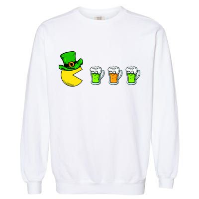 Retro St. Patrick's Day Drinking Game Garment-Dyed Sweatshirt