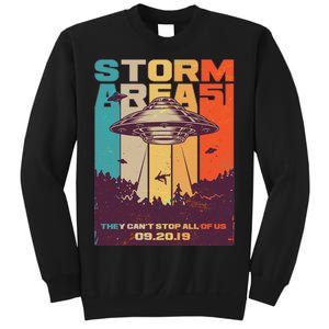 Retro Storm Area 51 UFO They Can't Stop Us All Sweatshirt