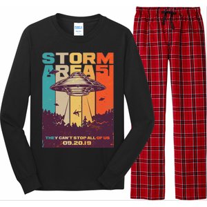 Retro Storm Area 51 UFO They Can't Stop Us All Long Sleeve Pajama Set