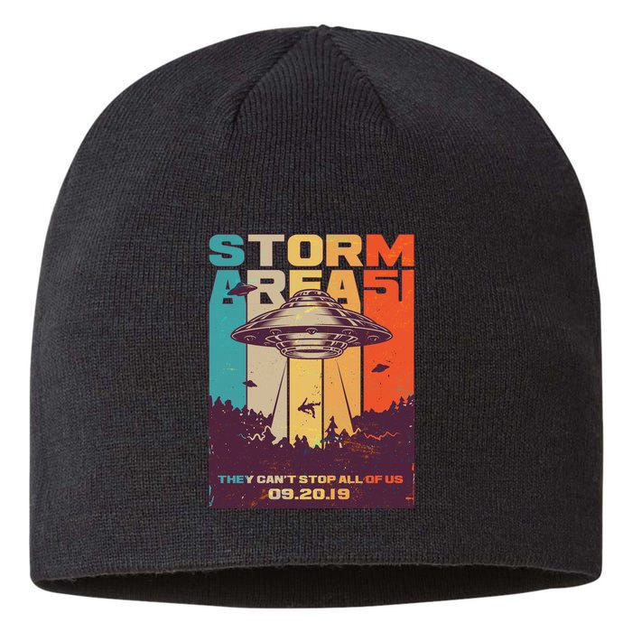 Retro Storm Area 51 UFO They Can't Stop Us All Sustainable Beanie